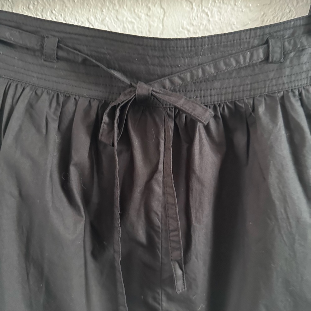 Ulla Johnson Black Cotton Tie Waist Shorts Lace Trim Size 0 - Picture 3 of 12